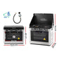 Devanti 3 Burner Portable Oven - Silver & Black