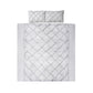 Giselle Bedding Pinch Pleat Diamond Duvet Doona Queen Quilt Cover Set Case Grey