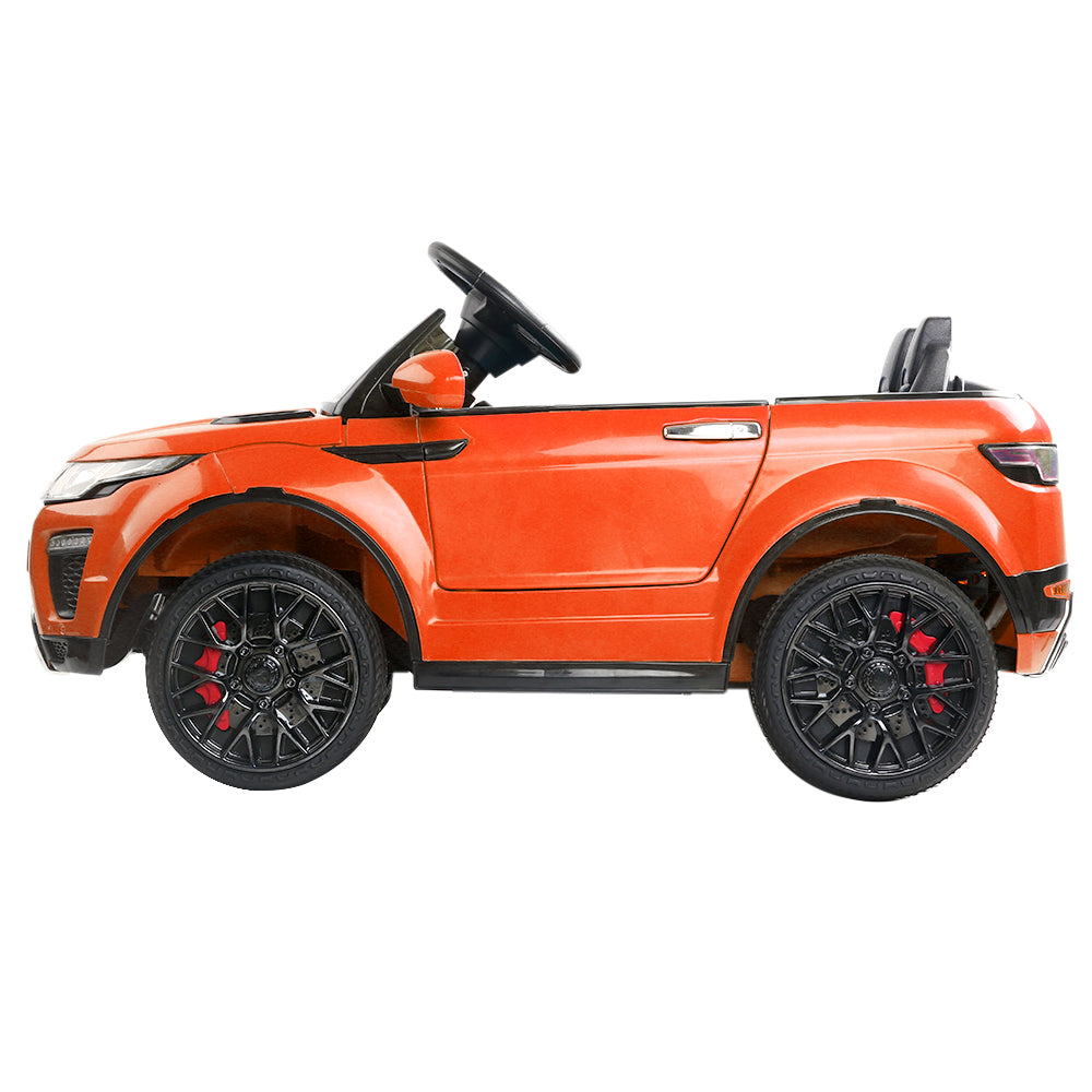 Rigo Ride On Car Toy Kids Electric Cars 12V Battery SUV Orange