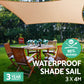 Instahut 3 x 4m Waterproof Rectangle Shade Sail Cloth - Sand Beige
