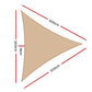 Instahut 5 x 5 x 5m Waterproof Triangle Shade Sail Cloth - Sand Beige