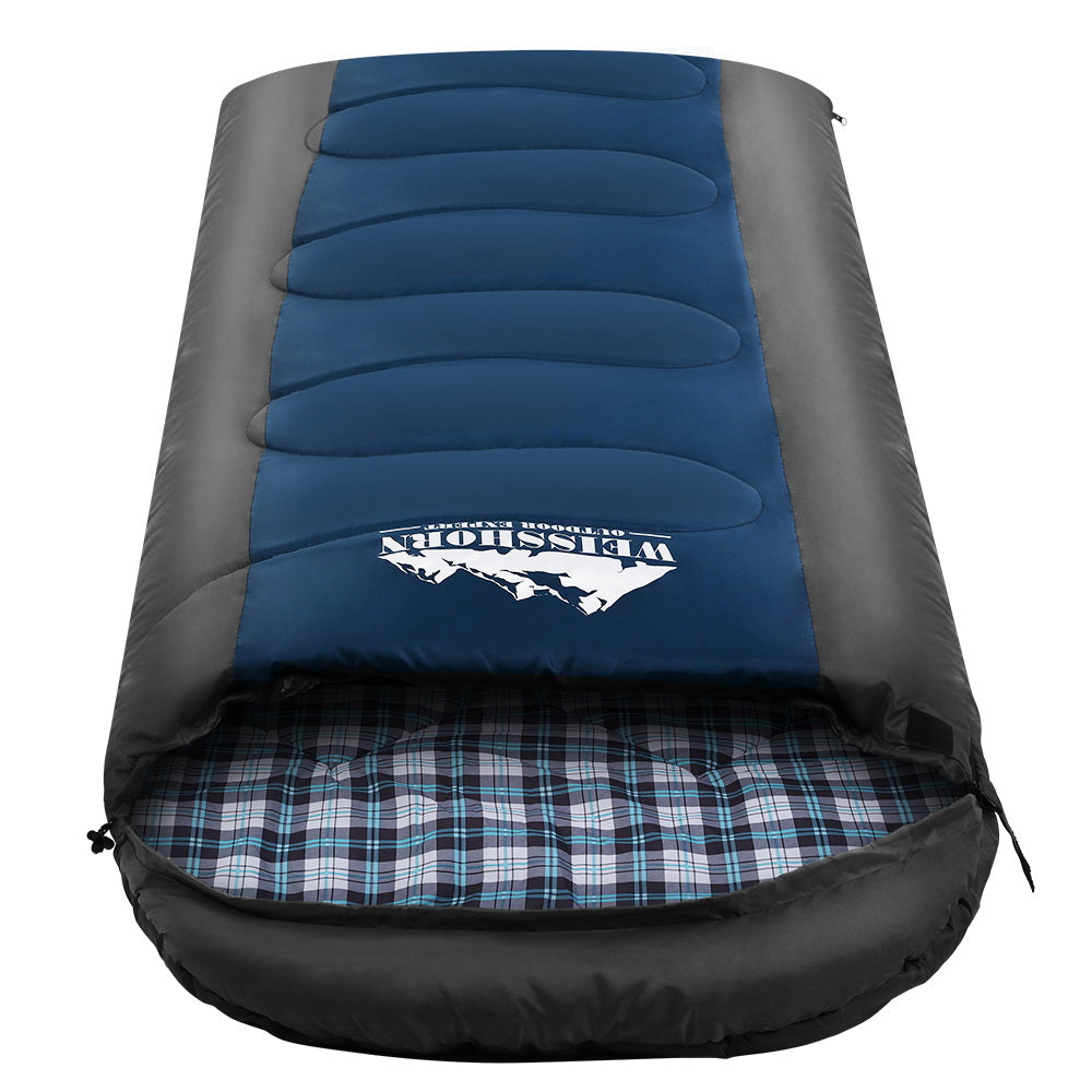 Weisshorn Sleeping Bag Camping Hiking Tent Winter Outdoor Comfort 0 Degree Navy