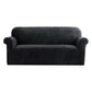 Artiss Sofa Cover Couch Covers 3 Seater Velvet Black