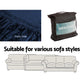 Artiss Sofa Cover Couch Covers 3 Seater Velvet Sapphire