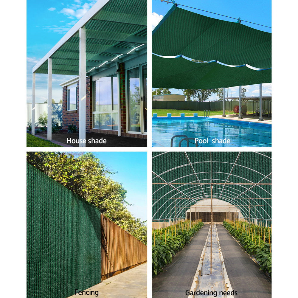 Instahut 70% Sun Shade Cloth Shadecloth Sail Roll Mesh Outdoor 175gsm 1.83x20m Green