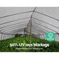 Instahut 3.66x10m 50% UV Shade Cloth Shadecloth Sail Garden Mesh Roll Outdoor White
