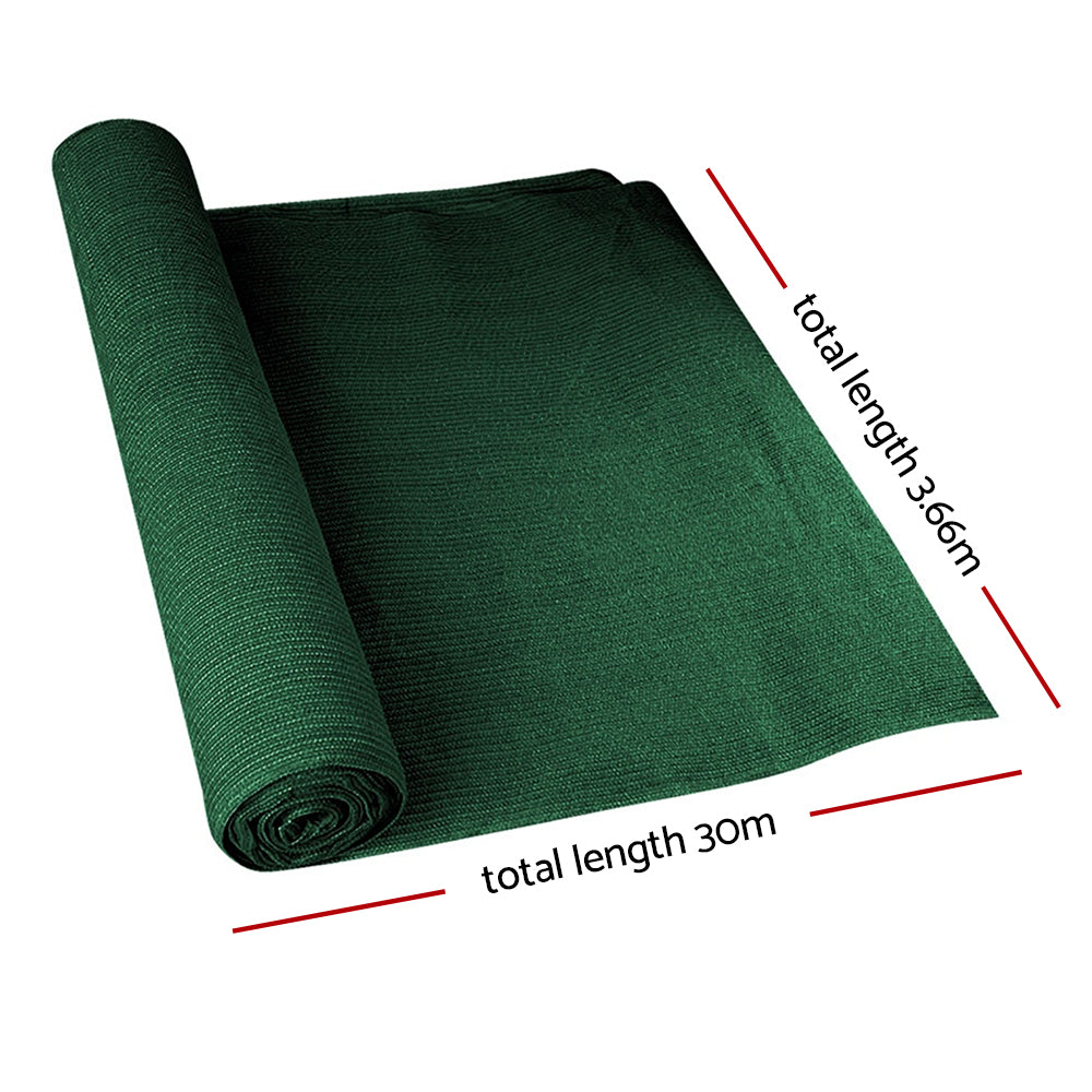 Instahut 3.66 x 30m Shade Sail Cloth - Greem