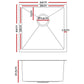 Cefito 44cm x 44cm Stainless Steel Kitchen Sink Under/Top/Flush Mount Silver