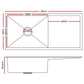 Cefito 96cm x 45cm Stainless Steel Kitchen Sink Under/Top/Flush Mount Silver