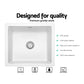 Cefito Stone Kitchen Sink 460X410MM Granite Under/Topmount Basin Bowl Laundry White