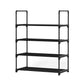 Artiss Shoe Rack Stackable Shelves 4 Tiers 55cm Shoes Storage Stand Black