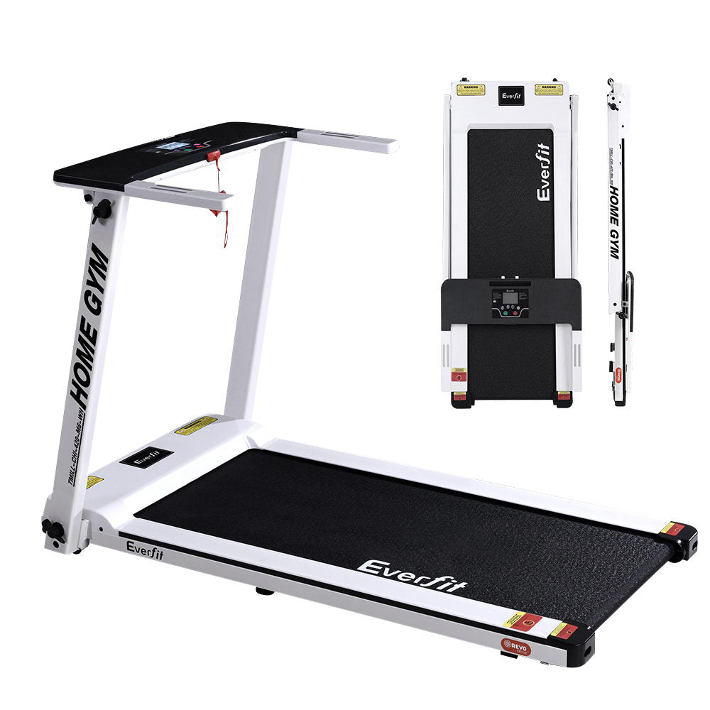 Everfit Treadmill Electric Home Gym Fitness Excercise Fully Foldable 420mm White