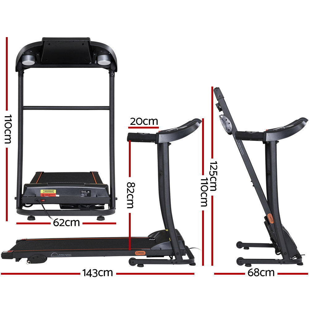 Everfit Treadmill Electric Home Gym Fitness Excercise Equipment Incline 400mm