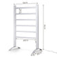 Devanti Electric Heated Towel Rail Rack 6 Bars Freestanding Clothes Dry Warmer