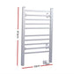Devanti Electric Heated Towel Rail Rack 10 Bars Freestanding Clothes Dry Warmer