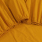 Elan Linen 100% Egyptian Cotton Vintage Washed 500TC Mustard Single Bed Sheets Set
