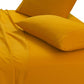 Elan Linen 100% Egyptian Cotton Vintage Washed 500TC Mustard Single Bed Sheets Set