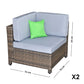 Milano Decor 5 Piece Outdoor Sofa Set Rattan Oatmeal Black Patio Garden Lounge