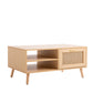 Casa Decor Santiago Rattan Coffee Table Storage Drawer Furniture Wooden Oak