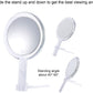 20X Magnifying Hand Mirror Two Sided Use for Makeup Application, Tweezing, and Blackhead/Blemish Removal (15 cm Silver)