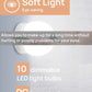 Hollywood Vanity Style LED Makeup Lights Mirror with 3 Color Modes Lights with 10 Dimmable Bulbs (Mirror Not Include)