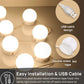 Hollywood Vanity Style LED Makeup Lights Mirror with 3 Color Modes Lights with 10 Dimmable Bulbs (Mirror Not Include)