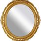 Oval Antique Vintage Hanging Wall Mirror for Bedroom and Livingroom (Gold, 38 x 33 cm)