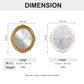 Oval Antique Vintage Hanging Wall Mirror for Bedroom and Livingroom (Gold, 38 x 33 cm)