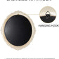Oval Antique Vintage Hanging Wall Mirror for Bedroom and Livingroom (Gold, 38 x 33 cm)