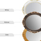 Oval Antique Vintage Hanging Wall Mirror for Bedroom and Livingroom (Gold, 38 x 33 cm)