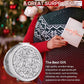 Mini Mix Diamond 1X/2X Magnifying Round Metal Pocket Makeup Mirror (Silver)