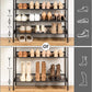 5-Tier Shoe Rack, Industrial Shoe Organizer Storage Bench