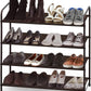 4 Tier Metal Shoe Rack Storage Organiser for Entryway and Bedroom