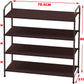 4 Tier Metal Shoe Rack Storage Organiser for Entryway and Bedroom
