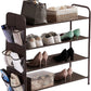 4 Tier Metal Shoe Rack Storage Organiser for Entryway and Bedroom