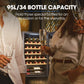 POLYCOOL 95L 34 Bottle Wine Bar Fridge Underbench Cooler Compressor Glass Door, Black