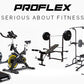 PROFLEX Weight Bench Workout Gym Press Adjustable Home Lifting Fitness Incline