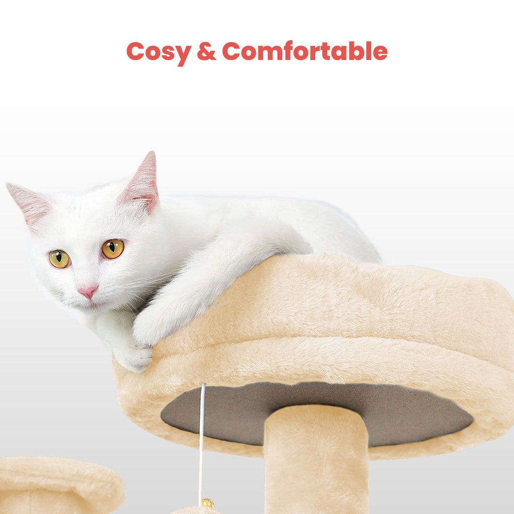 FLOOFI 150cm Plush Cat Condo Cat Tree Beige FI-CT-157-BJ