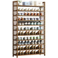 11 Tier Tower Bamboo Wooden Shoe Rack Corner Shelf Stand Storage Organizer