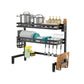 Double Tier Over Sink Dish Drying Rack Kitchen Drainer Storage Holder Bowl Organiser