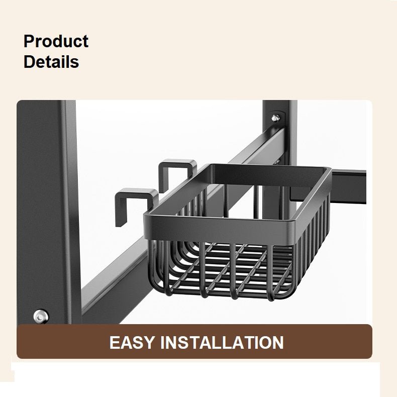 Double Tier Over Sink Dish Drying Rack Kitchen Drainer Storage Holder Bowl Organiser