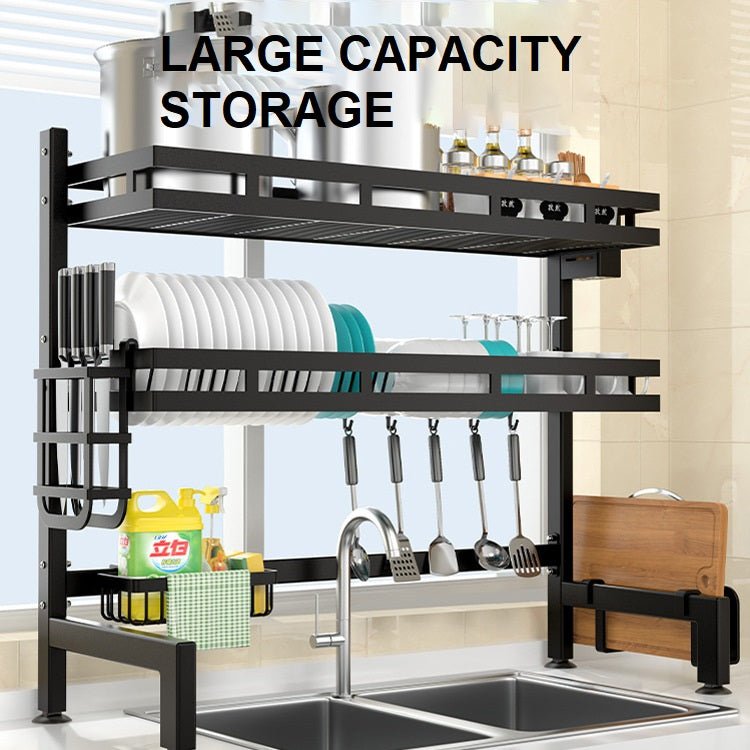 Single Tier Over Sink Dish Drying Rack Kitchen Drainer Storage Holder Bowl Organiser