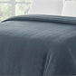 Organic Woven Herringbone Blue Blanket 228 x 228 cm