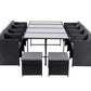 Bali 13PC  Outdoor Dining Set – Black