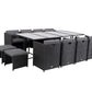Bali 13PC  Outdoor Dining Set – Black