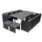 Bali 13PC  Outdoor Dining Set – Black