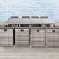 Bali 13PC  Outdoor Dining Set – Grey
