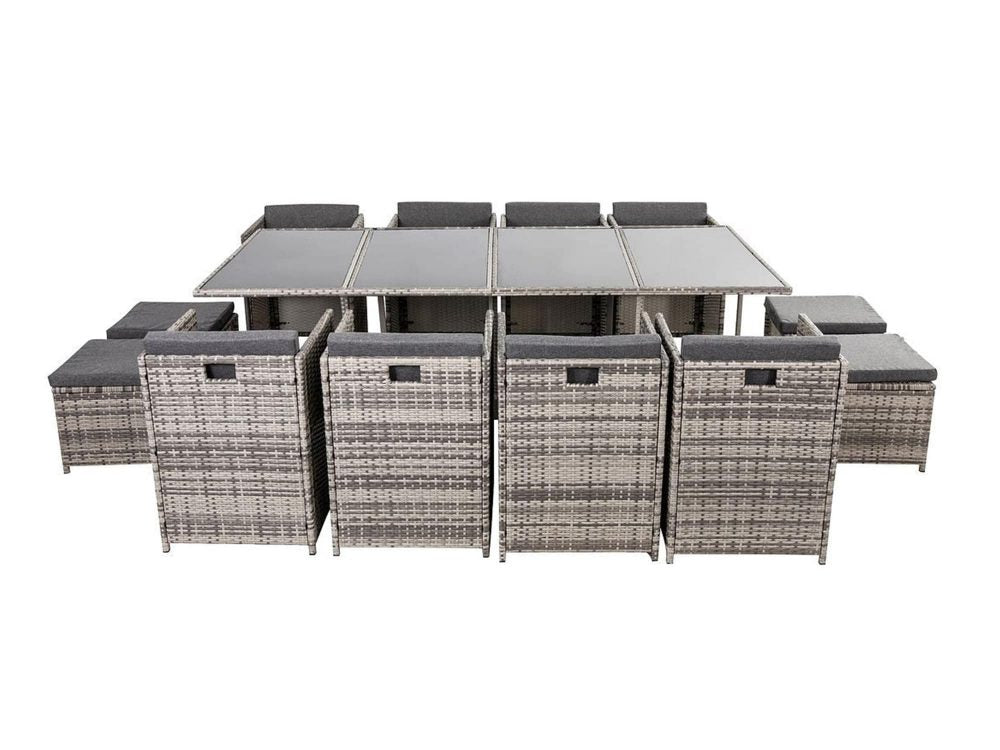 Bali 13PC  Outdoor Dining Set – Grey