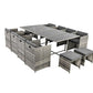 Bali 13PC  Outdoor Dining Set – Grey