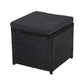 Ella 8-Seater Modular Outdoor Garden Lounge and Dining Set with Table and Stools in Black